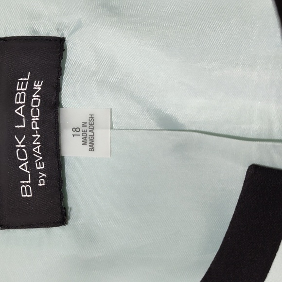 Black Label by Evan Picone - Light Green Suit Jacket w/Black Trim, Size 18 - Picture 2 of 6